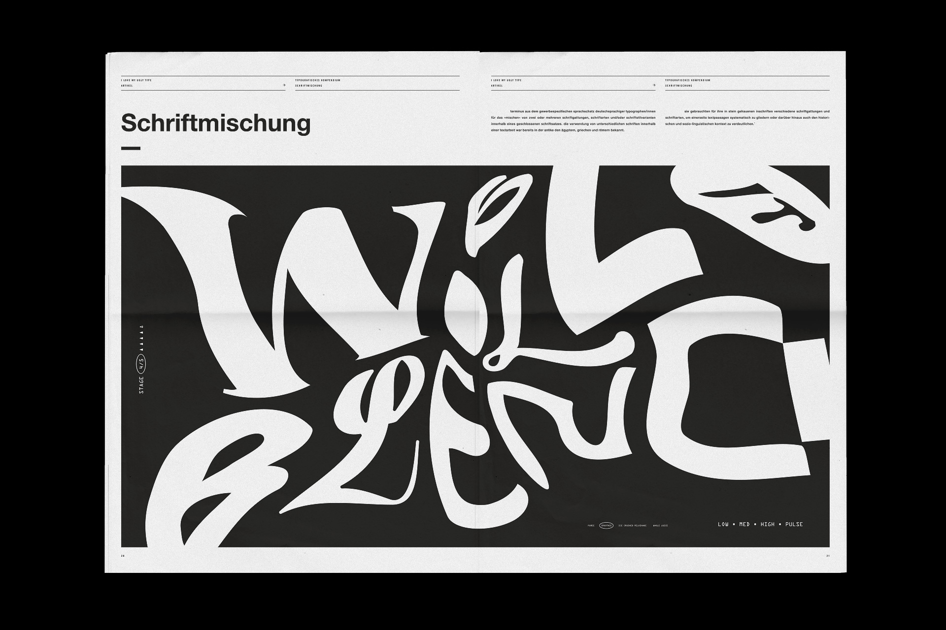 newspaper spread schriftmischung portfolio christian hohloch